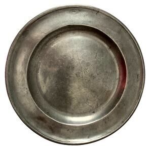 Antique Pewter Plate Attributed to Richard Neate- “Bush & Perkins” Reproduction
